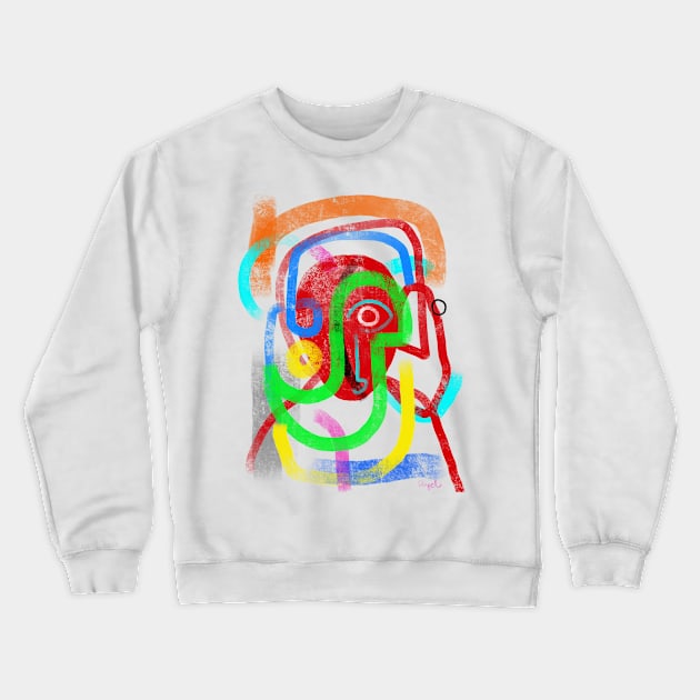 face Crewneck Sweatshirt by Angel Rivas